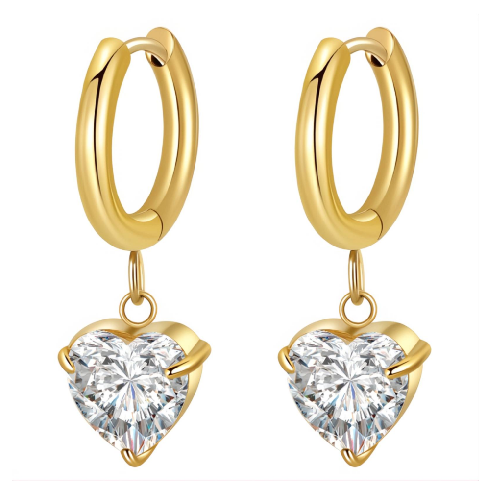 Elegant Hearts Drop Earrings
