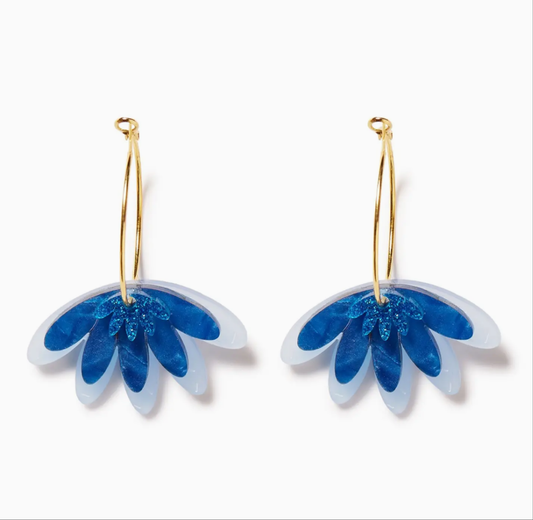 Pre-order Roller Derby Ruby earrings - blue